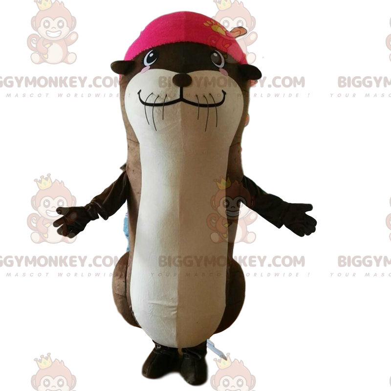 Otter BIGGYMONKEY™ Maskottchenkostüm, Seelöwenkostüm