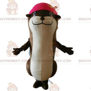 Kostým maskota Otter BIGGYMONKEY™, kostým lachtana, kostým