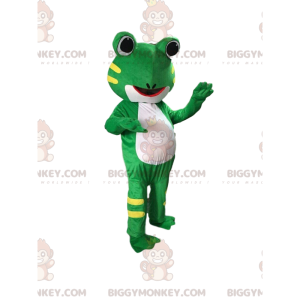 Costume de mascotte BIGGYMONKEY™ de grenouille, costume de