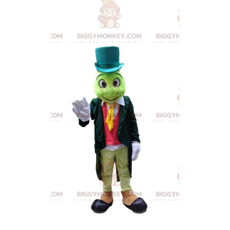 Costume de mascotte BIGGYMONKEY™ de cricket, costume de Jiminy