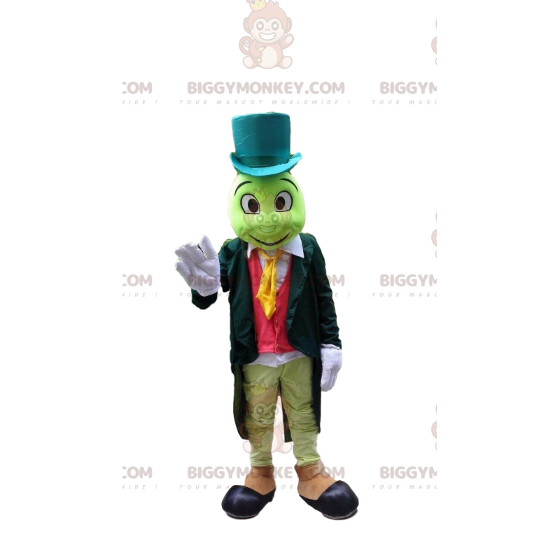Cricket BIGGYMONKEY™ Maskottchenkostüm, Jiminy Cricket Kostüm -