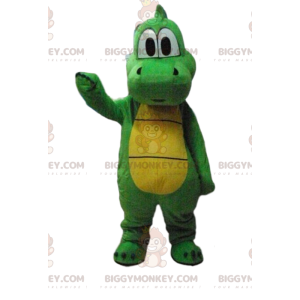 Disfraz de mascota BIGGYMONKEY™ dinosaurio verde y amarillo