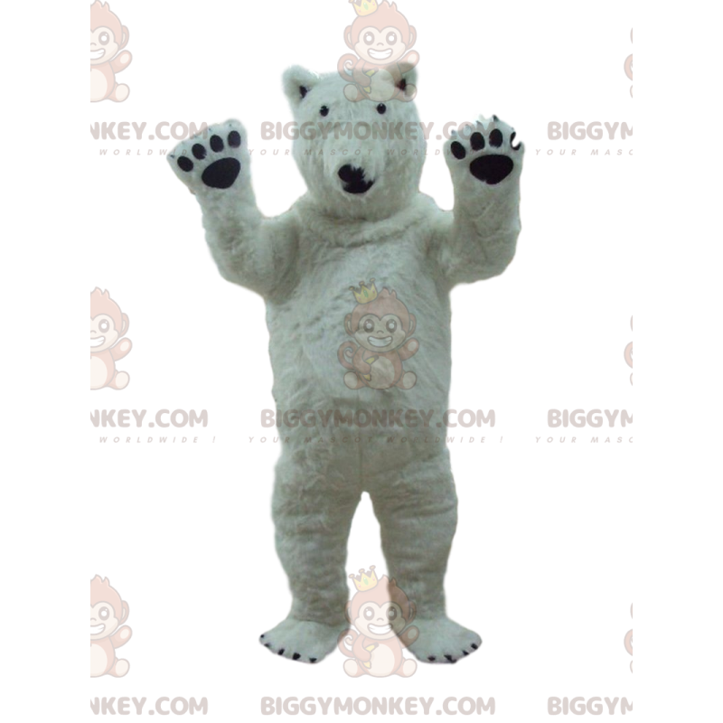 BIGGYMONKEY™ costume mascotte orso polare, costume orso bianco