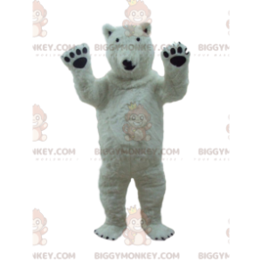 BIGGYMONKEY™ costume mascotte orso polare, costume orso bianco