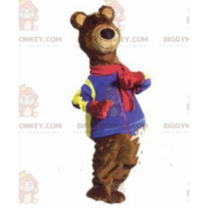 Costume da mascotte da orso bruno BIGGYMONKEY™, costume da