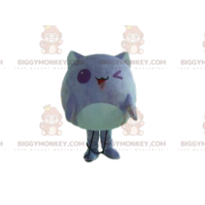 BIGGYMONKEY™ maskot kostume lille lilla monster, lilla væsen