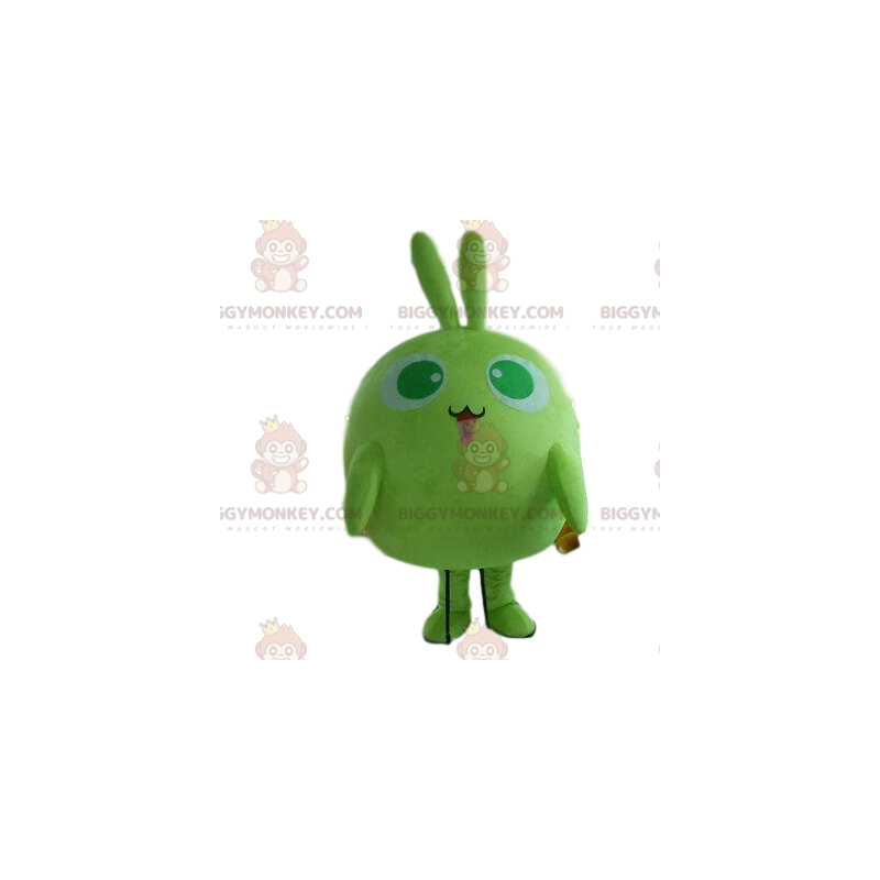 Στολή μασκότ Green Rabbit BIGGYMONKEY™, Στρογγυλή στολή Μικρό