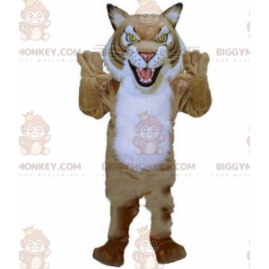 Traje de mascote de tigre feroz BIGGYMONKEY™, fantasia de