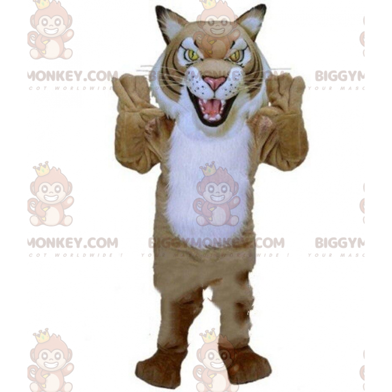 Costume de mascotte BIGGYMONKEY™ de tigre féroce, costume de
