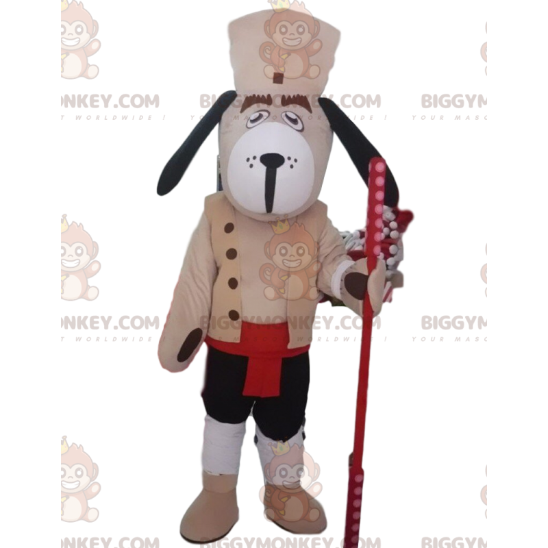 Guide dog BIGGYMONKEY™ mascot costume, brown doggie costume –
