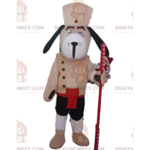 Ledarhund BIGGYMONKEY™ maskotdräkt, brun hunddräkt -