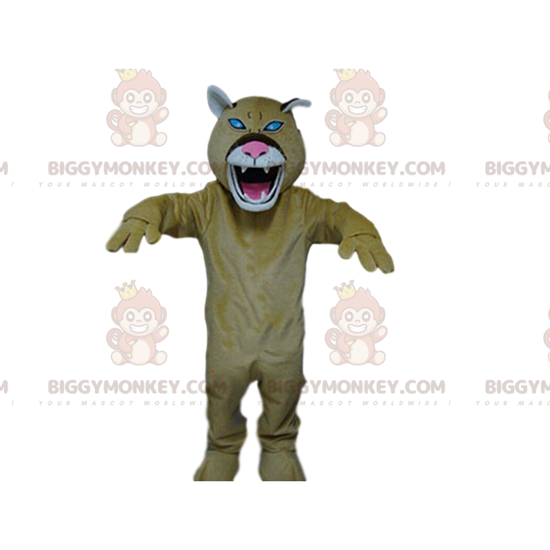 BIGGYMONKEY™ Brüllendes Tiger-Maskottchen-Kostüm, Tiger-Kostüm