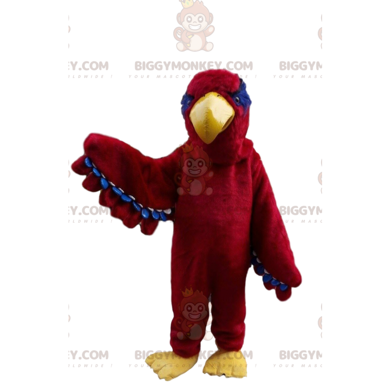 Fantasia de mascote BIGGYMONKEY™ de águia vermelha, fantasia de