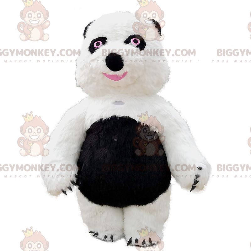 Kostium maskotki BIGGYMONKEY™ duży biało-czarny miś, kostium