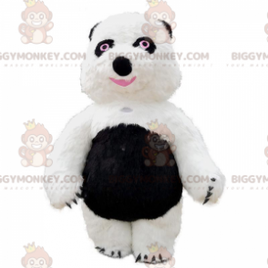 BIGGYMONKEY™ mascottekostuum grote witte en zwarte teddybeer