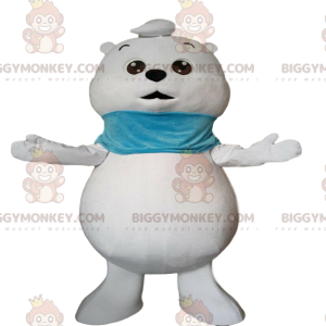 Costume de mascotte BIGGYMONKEY™ de petit ourson blanc, costume