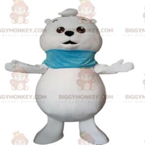 Kleine witte beer BIGGYMONKEY™ mascottekostuum, beerkostuum -