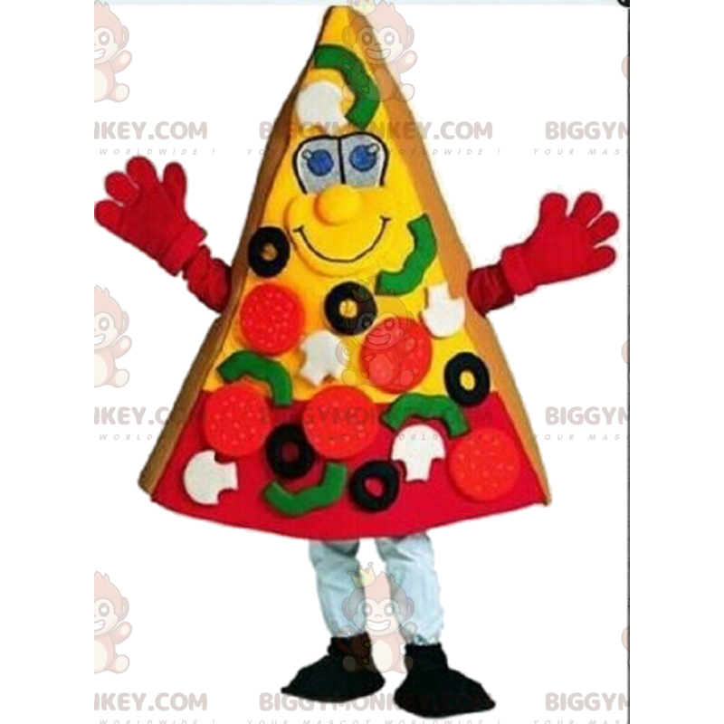Kostým obřího plátku pizzy, kostým maskota Pizza BIGGYMONKEY™