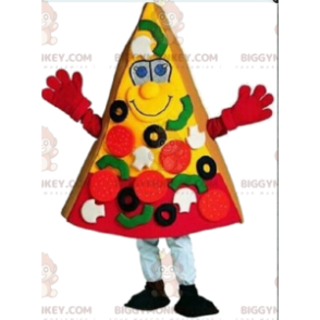 Gigantisch pizzakostuum, pizza BIGGYMONKEY™ mascottekostuum