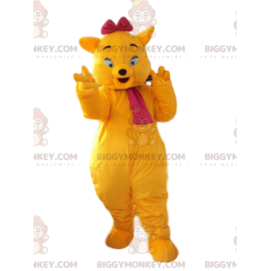 Costume da mascotte giallo gatto BIGGYMONKEY™, costume da