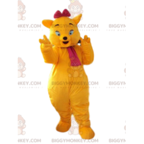Costume de mascotte BIGGYMONKEY™ de chat jaune, costume de