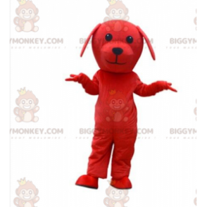 Punaisen koiran BIGGYMONKEY™ maskottiasu, koirapuku, punainen
