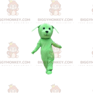 Vihreä koiran BIGGYMONKEY™ maskottiasu, koirapuku, vihreä mekko