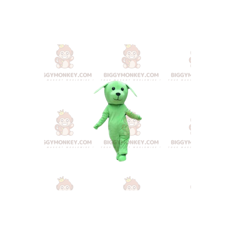 Groene hond BIGGYMONKEY™ mascottekostuum, hondenkostuum, groene