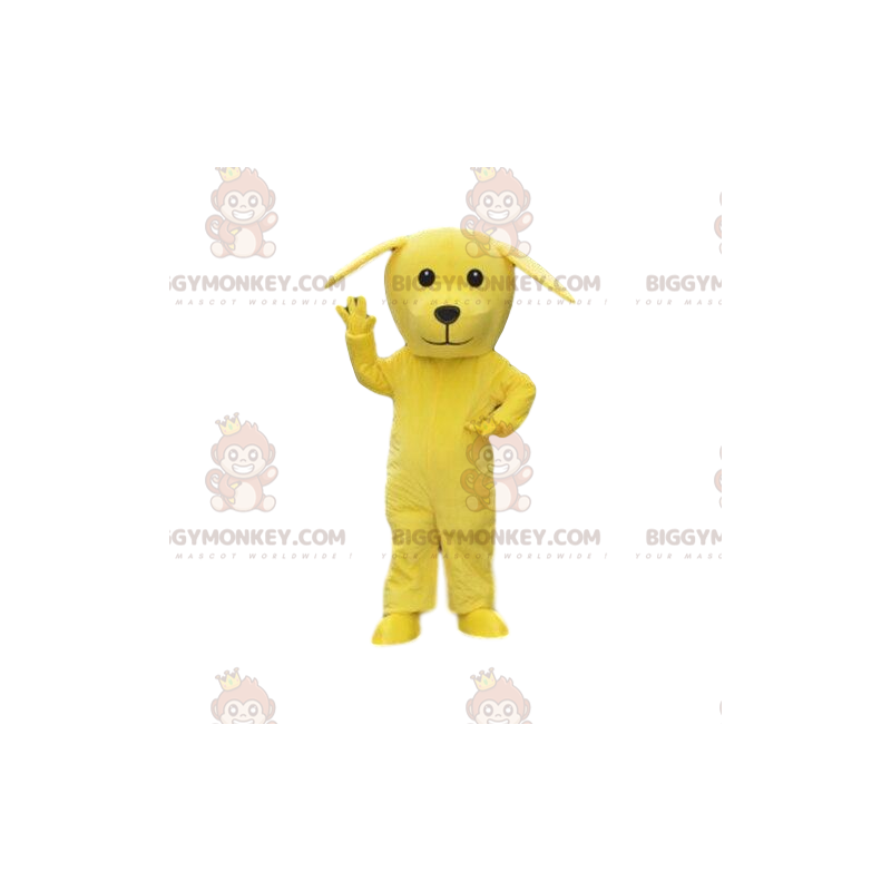 Costume de mascotte BIGGYMONKEY™ de chien jaune, costume de