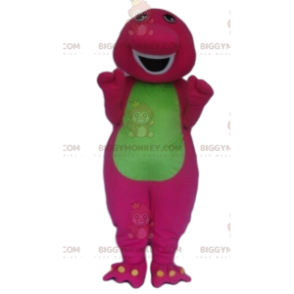 Kostium maskotki BIGGYMONKEY™ różowy i zielony dinozaur