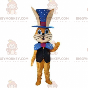 Traje de mascota Orange Bunny BIGGYMONKEY™ con traje de mago