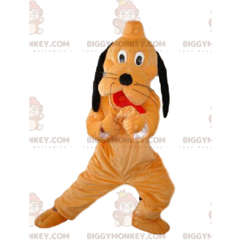 BIGGYMONKEY™ Mascot Costume of Pluto, el famoso perro naranja y