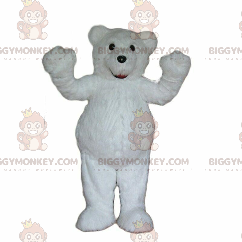 Disfraz de mascota de peluche blanco BIGGYMONKEY™, disfraz de