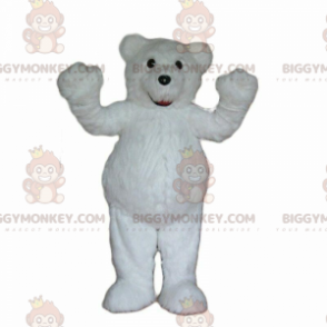 Costume de mascotte BIGGYMONKEY™ de nounours blanc, costume