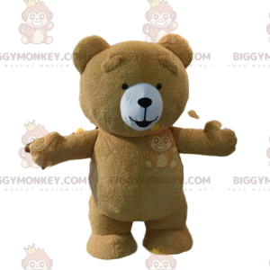 Big Brown Teddy BIGGYMONKEY™ maskottiasu, ruskea karhuasu -