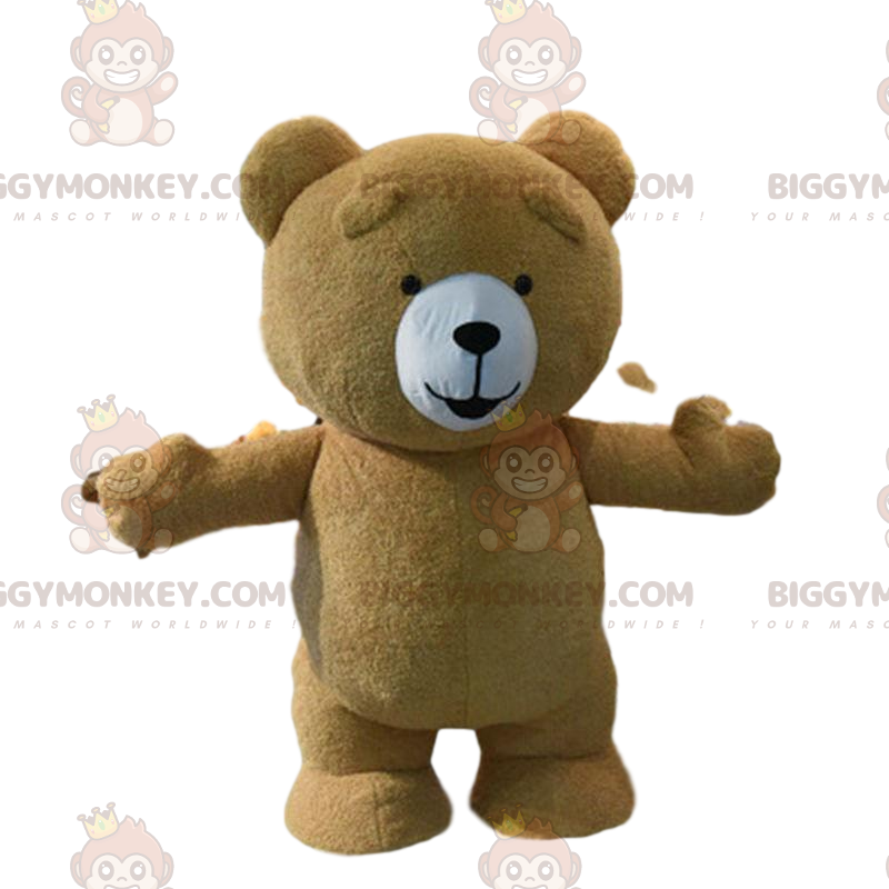 Stor brun nalle BIGGYMONKEY™ maskotdräkt, brunbjörnsdräkt -