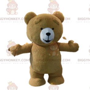 Big Brown Teddy BIGGYMONKEY™ Mascot Costume, Brown Bear Costume