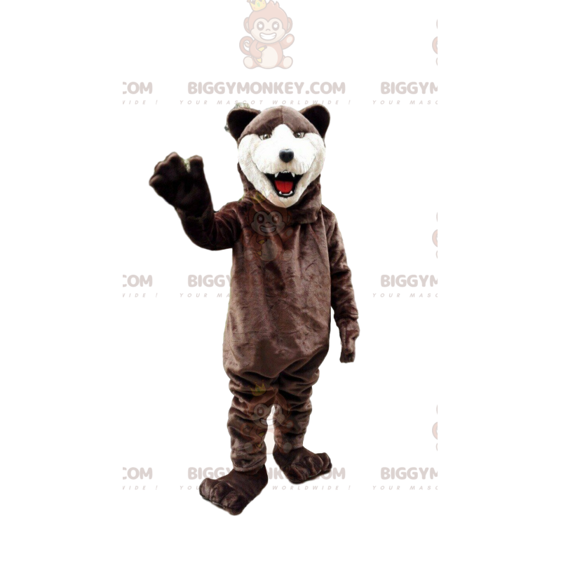 Costume da mascotte Bear BIGGYMONKEY™, costume da orso bruno