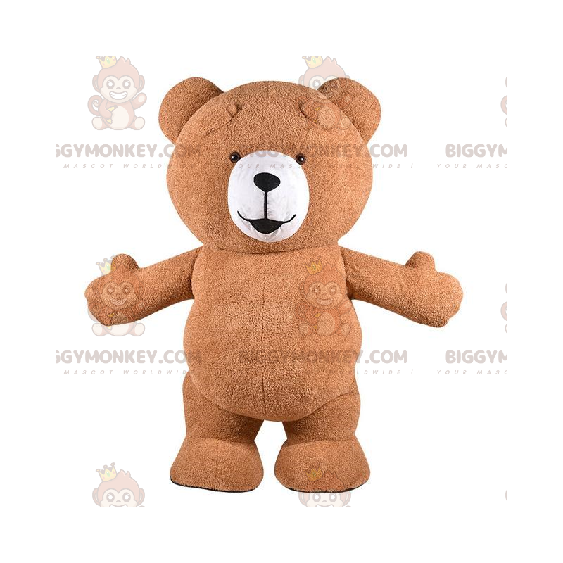 Big Brown Teddy BIGGYMONKEY™ Mascot Costume, Brown Bear Costume