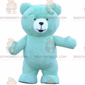 Big Blue Teddy BIGGYMONKEY™ Maskottchen-Kostüm, Blauer
