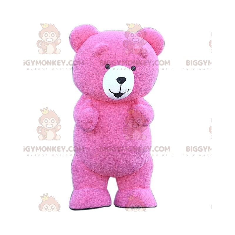 Big Pink Teddy BIGGYMONKEY™ Maskottchenkostüm, Pink Bear Kostüm