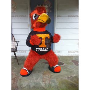 All Hairy Red and Yellow Bird BIGGYMONKEY™ Mascot Costume –