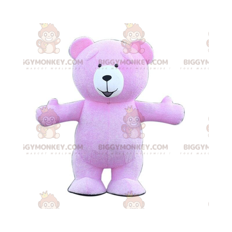 BIGGYMONKEY™ opblaasbare paarse teddybeer mascotte kostuum