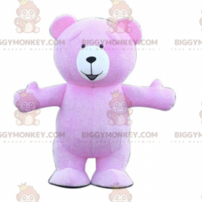 BIGGYMONKEY™ oppustelig lilla bamse maskot kostume, lilla bjørn