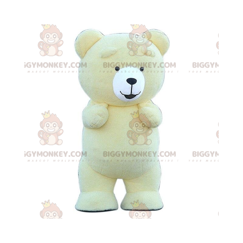 Aufblasbares gelbes Teddy BIGGYMONKEY™ Maskottchen-Kostüm