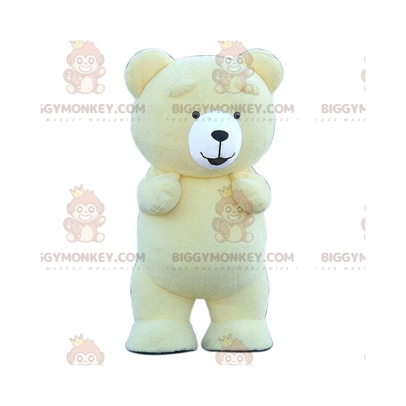 Nafukovací kostým žlutého medvídka BIGGYMONKEY™ maskota, kostým