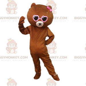 Disfraz de mascota BIGGYMONKEY™ de oso de peluche marrón con