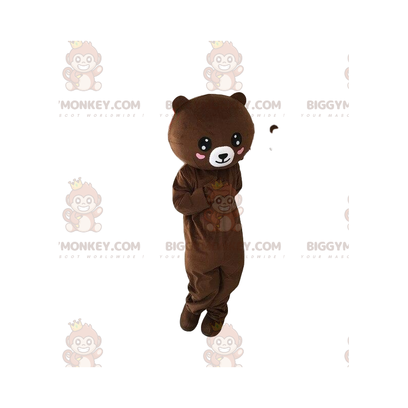BIGGYMONKEY™ mascot costume plush teddy bear with hearts, bear