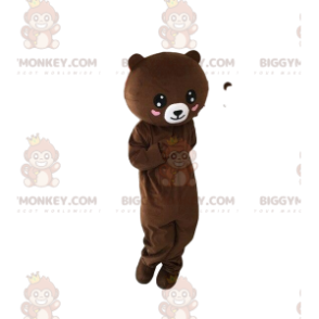 BIGGYMONKEY™ mascot costume plush teddy bear with hearts, bear