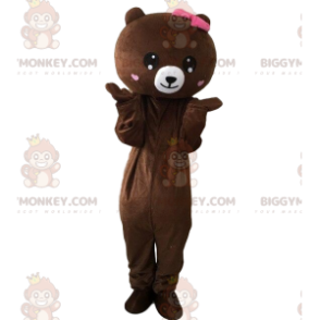 BIGGYMONKEY™ mascot costume plush teddy bear with hearts, bear